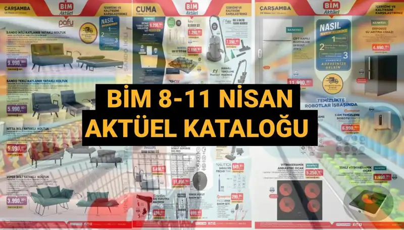 BİM 8-11 Nisan Aktüel Kataloğu: Yataklı Koltuk, Mutfak Robotu ve Ütü İle Alışveriş Keyfi