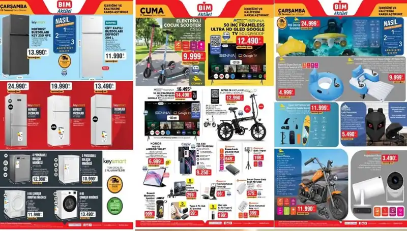 BİM'de 8-11 Temmuz Fırsatları: Televizyon, Cep Telefonu ve Daha Fazlası