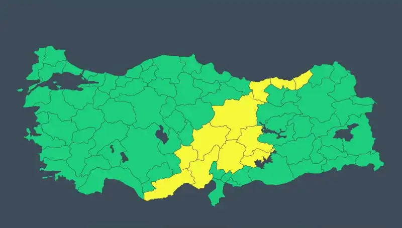 Türkiye'de 11 İlde Şiddetli Yağış ve Fırtına Tehlikesi!